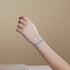 Cerulean | Silver | Firefly Glass Cross Bracelet